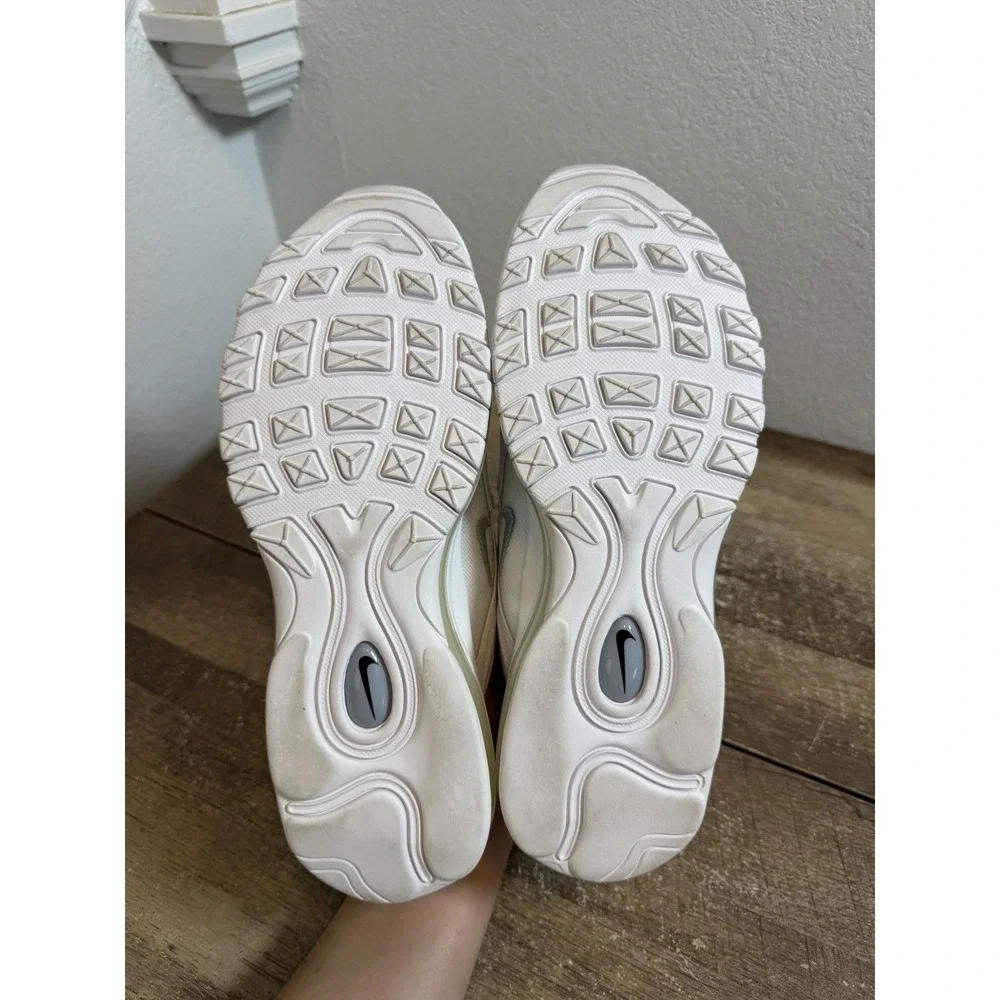 Nike Air Max 97 Mens Size 10.5 White Gray Athletic Running Shoes Sneakers